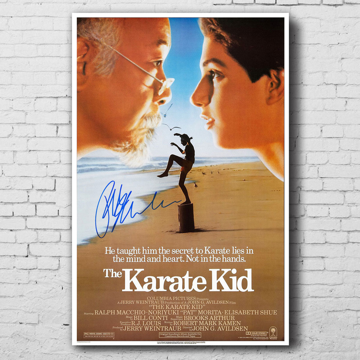 Ralph Macchio THE KARATE KID Affiche de film signée 12 x 18