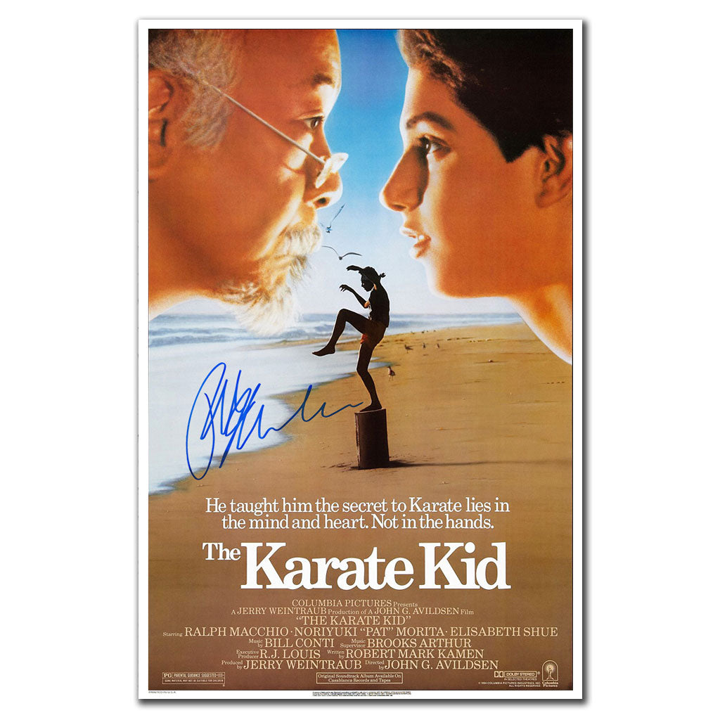 Ralph Macchio THE KARATE KID Affiche de film signée 12 x 18