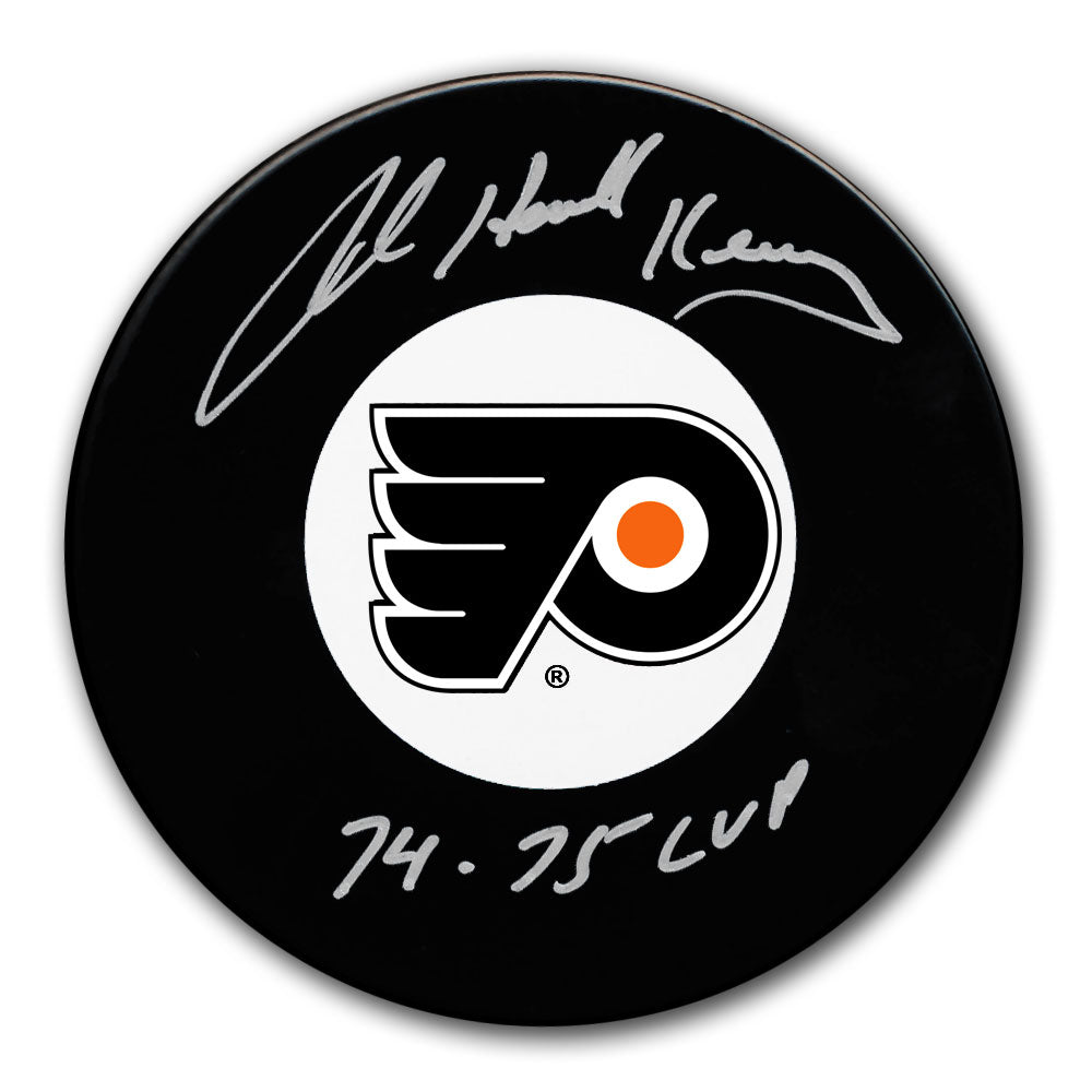 Bob Kelly Philadelphia Flyers SC Années Rondelle autographiée