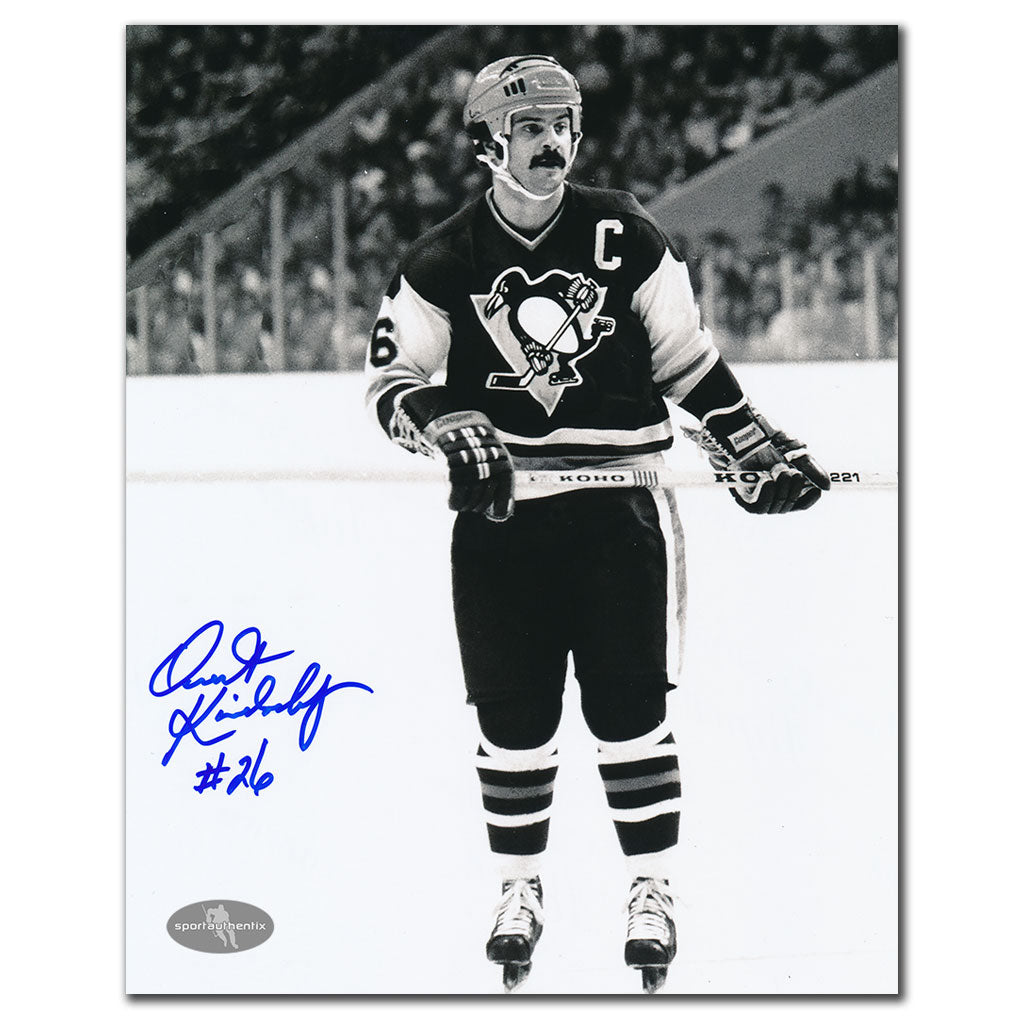 Orest Kindrachuk Pittsburgh Penguins CAPITAINE dédicacé 8x10