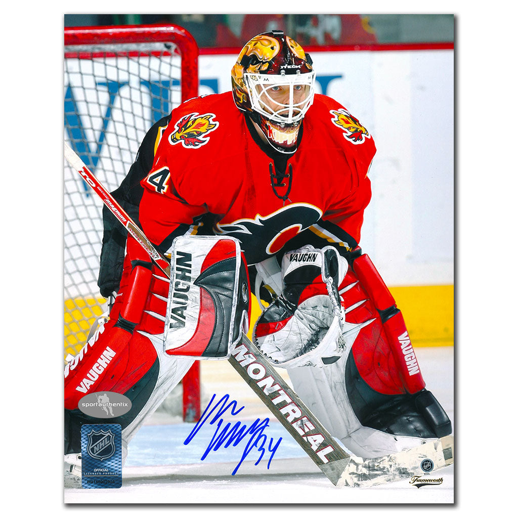Miikka Kiprusoff Calgary Flames ACTION Autographed 8x10