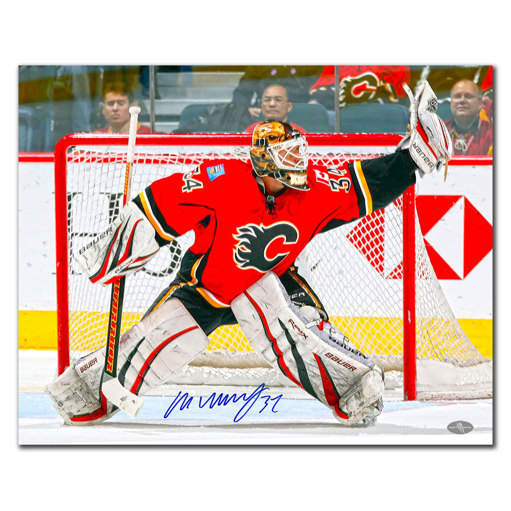 Miikka Kiprusoff Calgary Flames BIG SAVE Autographed 16x20