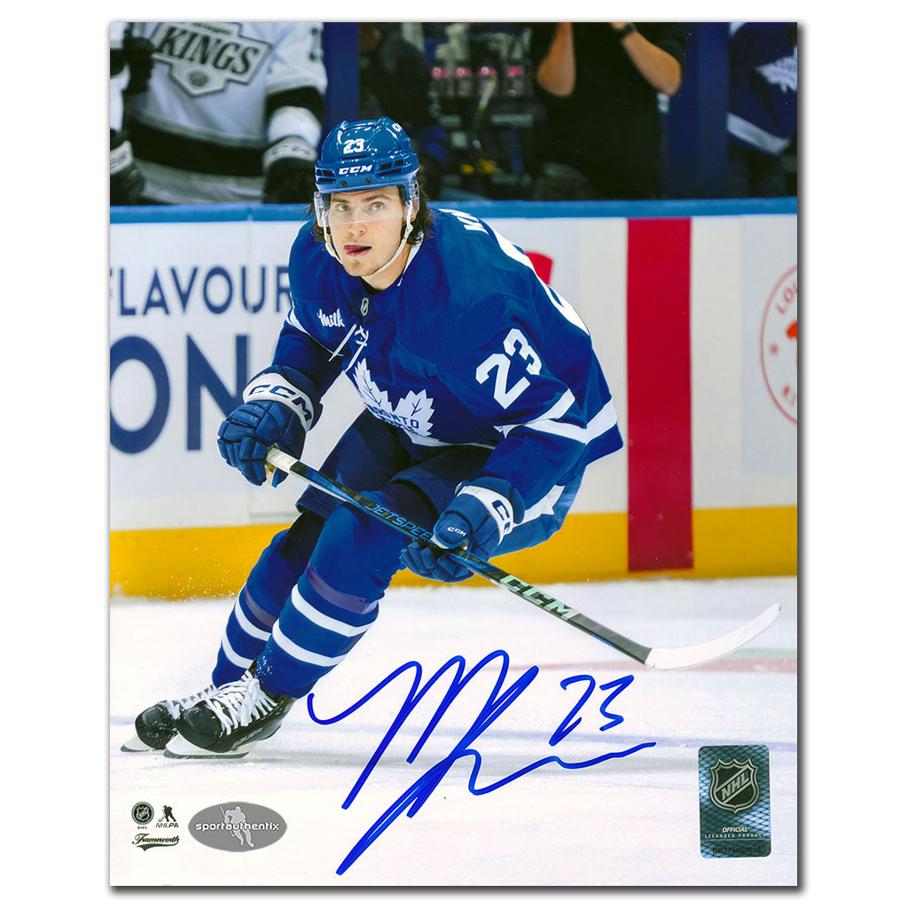 Matthew Knies Toronto Maple Leafs ACTION Autographed 8x10