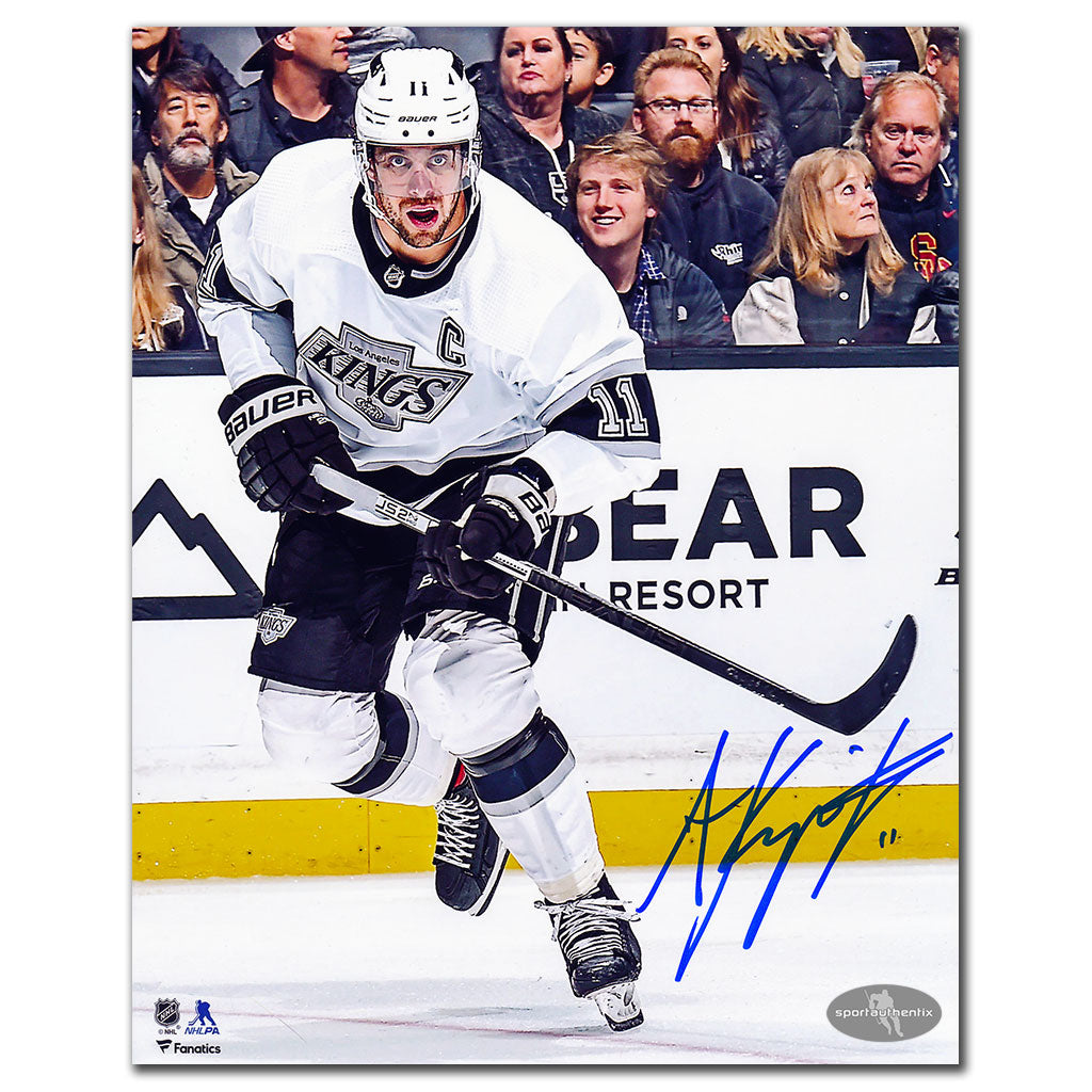 Anze Kopitar Los Angeles Kings WHITE JERSEY Autographed 8x10