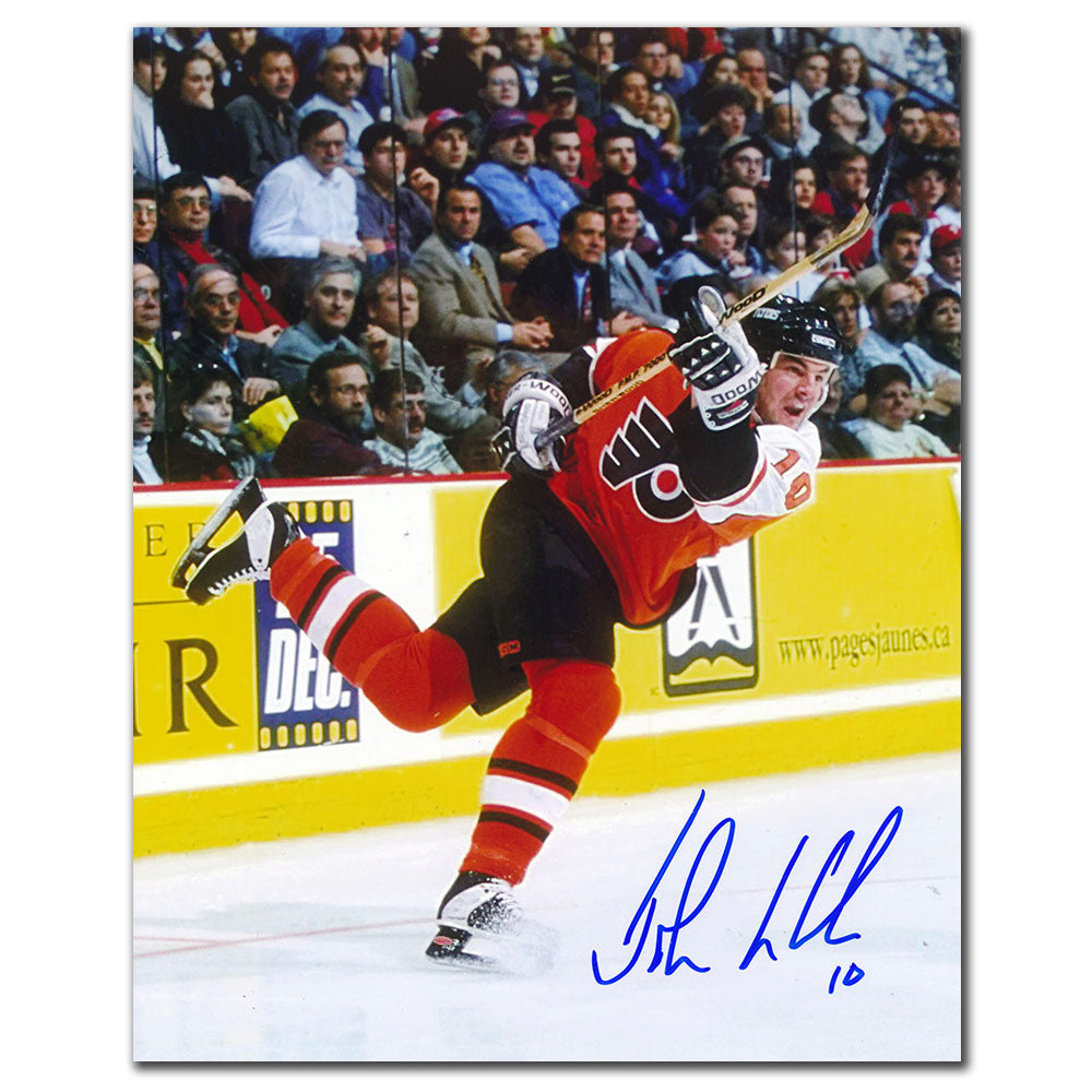 John LeClair Philadelphia Flyers SLAPSHOT Autographed 8x10