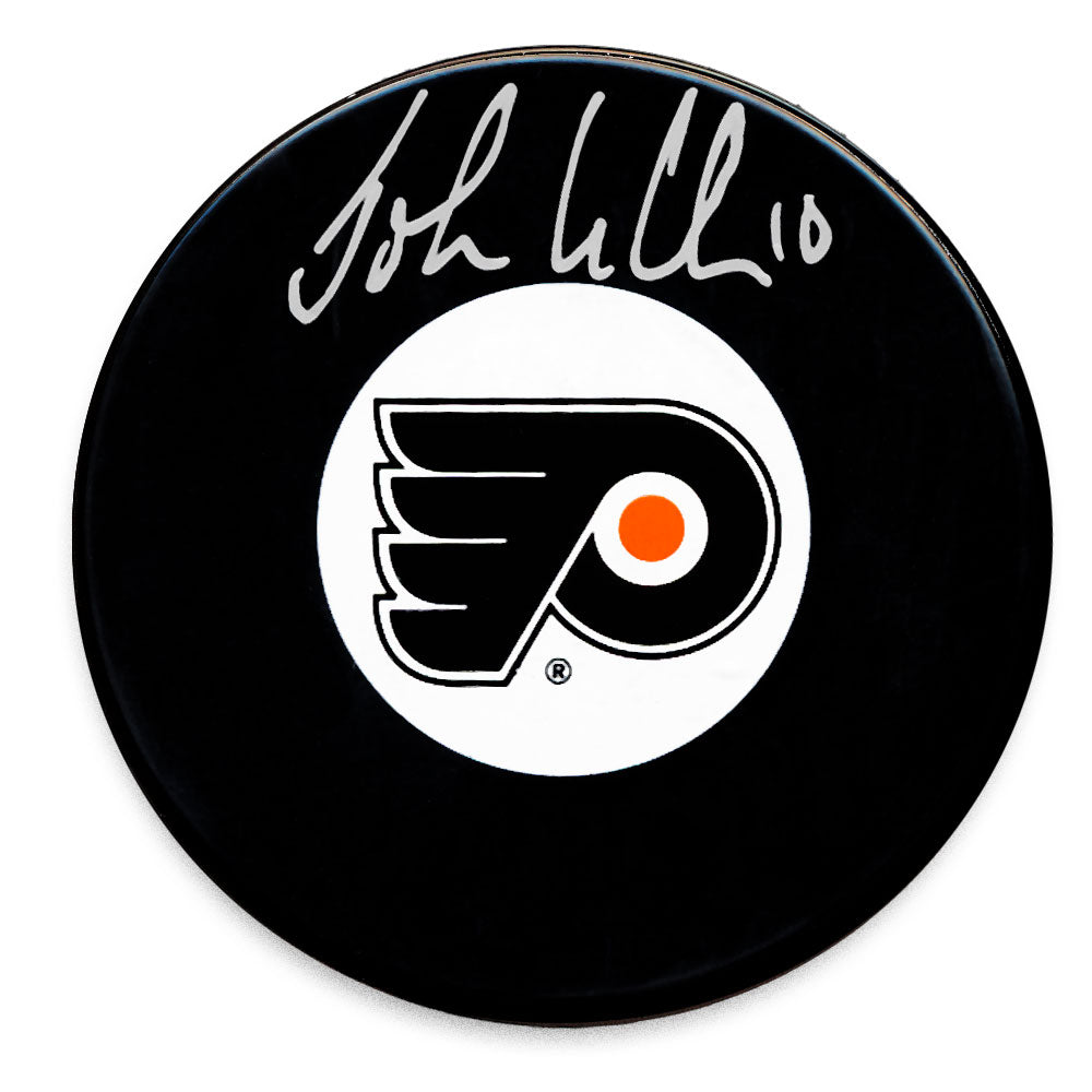 Rondelle autographiée des Flyers de Philadelphie par John Leclair