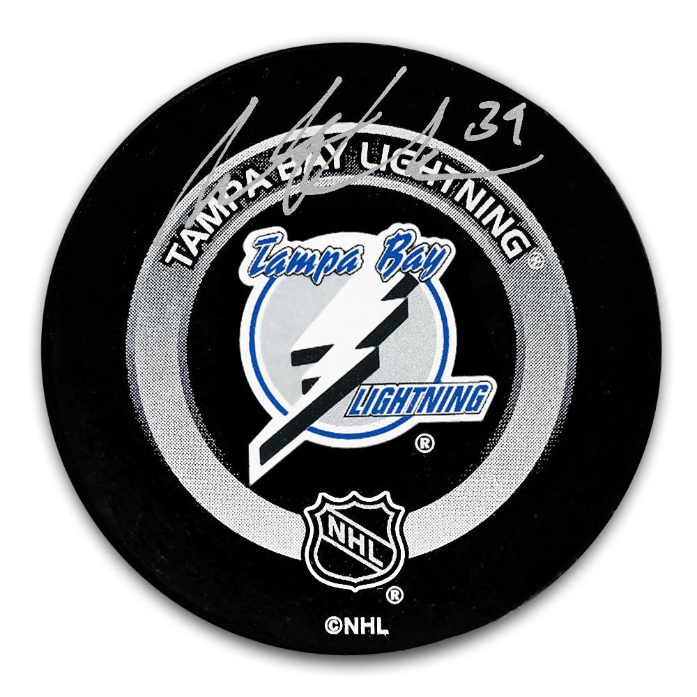 Anders Lindback Tampa Bay Lightning Autographed Official Game Puck