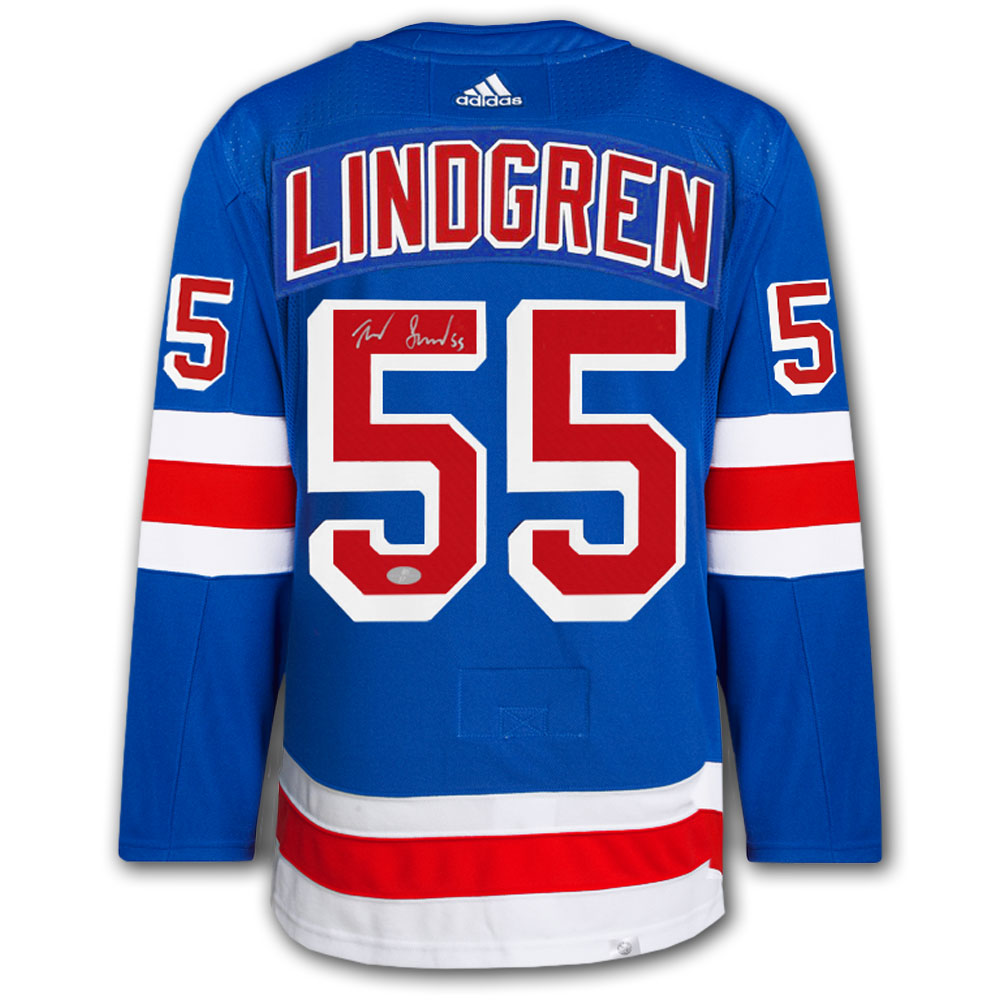 Ryan Lindgren New York Rangers Adidas Pro Autographed Jersey