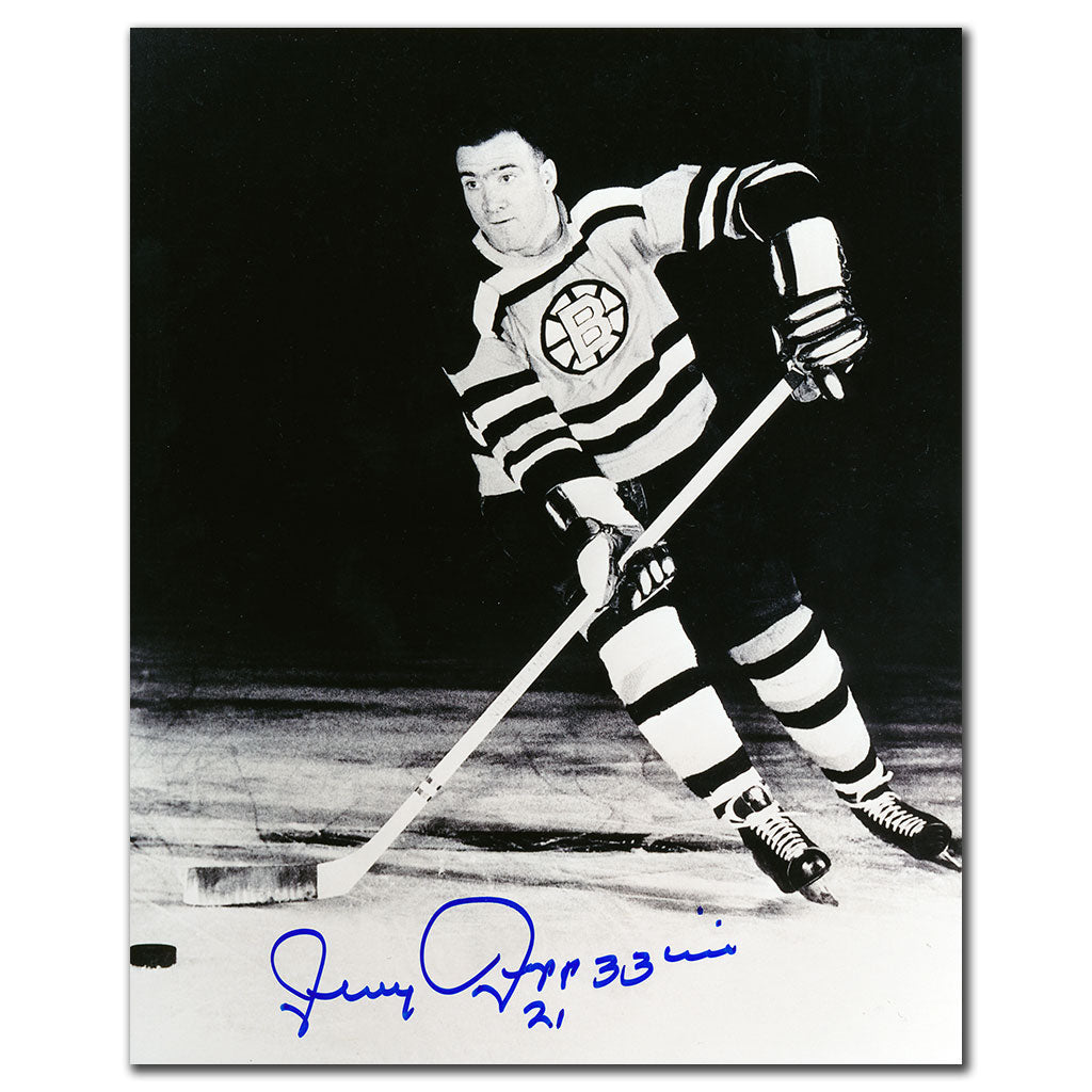 Jerry Toppazzini Boston Bruins Autographed 8x10 Photo