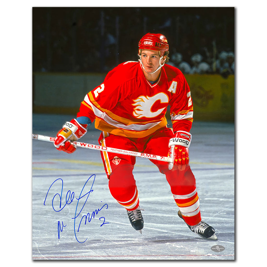 Al MacInnis Calgary Flames ACTION Autographed 16x20