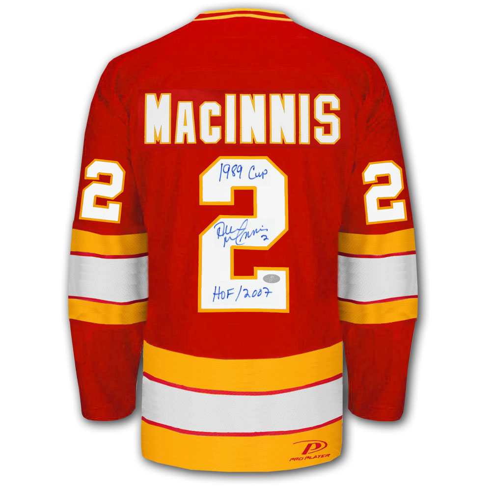 Al MacInnis Calgary Flames STATS Pro Player Autographed Jersey