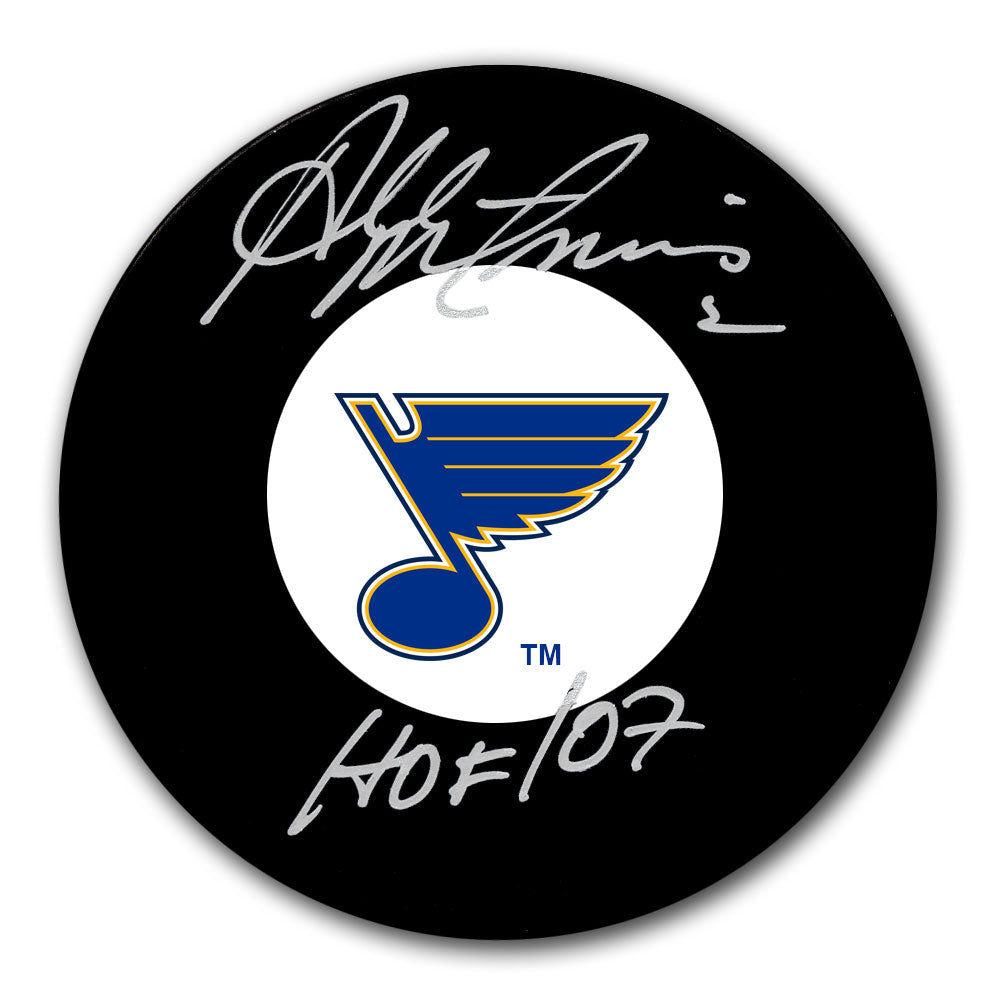 Al MacInnis St. Louis Blues HOF Autographed Puck