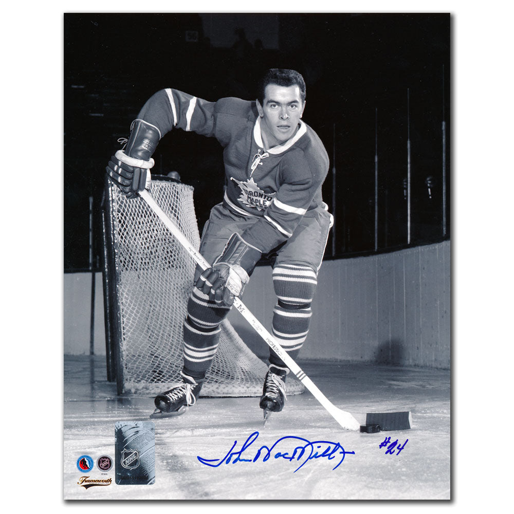 John MacMillan Maple Leafs de Toronto autographié 8x10