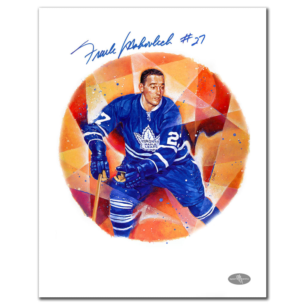 Frank Mahovlich Toronto Maple Leafs 2003 CANADA POST Autographed 11x14 Lithograph