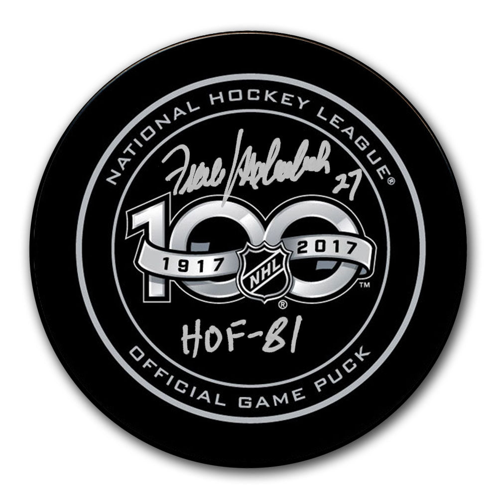 Frank Mahovlich NHL TOP 100 Autographed Official Game Puck