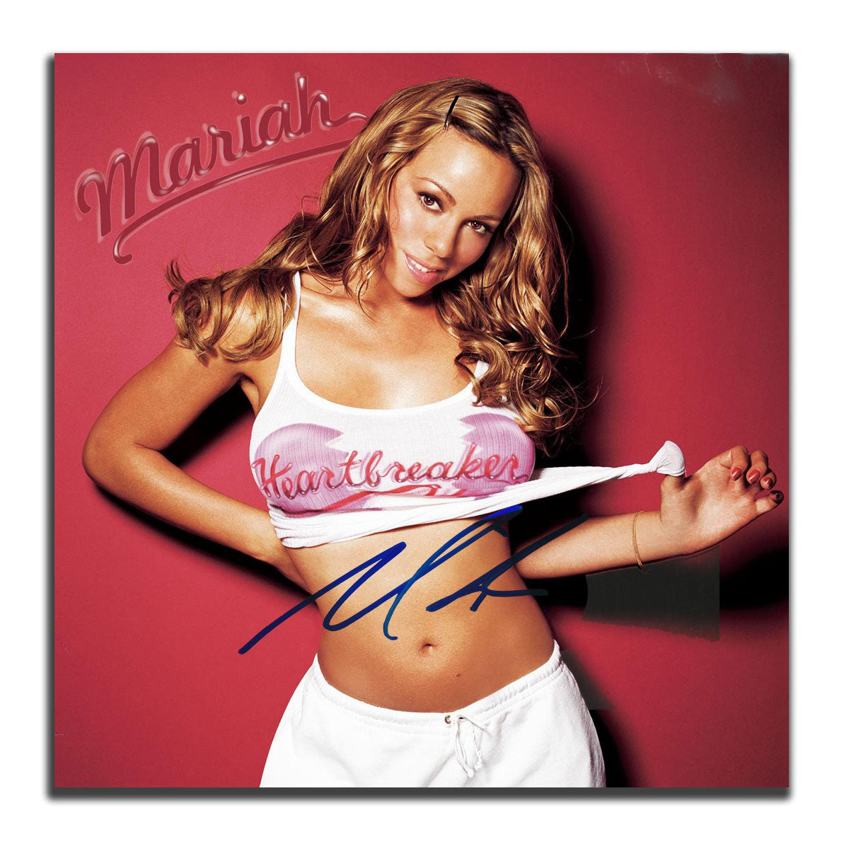 Mariah Carey HEARTBREAKER Autographed Limited Edition Pink Vinyl Album LP