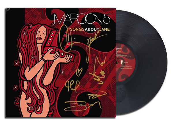 Maroon 5 Band Signed SONGS ABOUT JANE Autographed Vinyl Album LP JSA COA