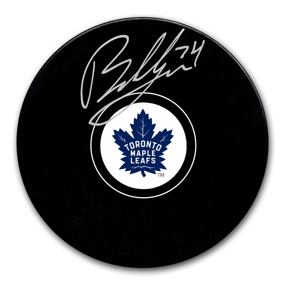 Bobby McMann Toronto Maple Leafs Autographed Puck