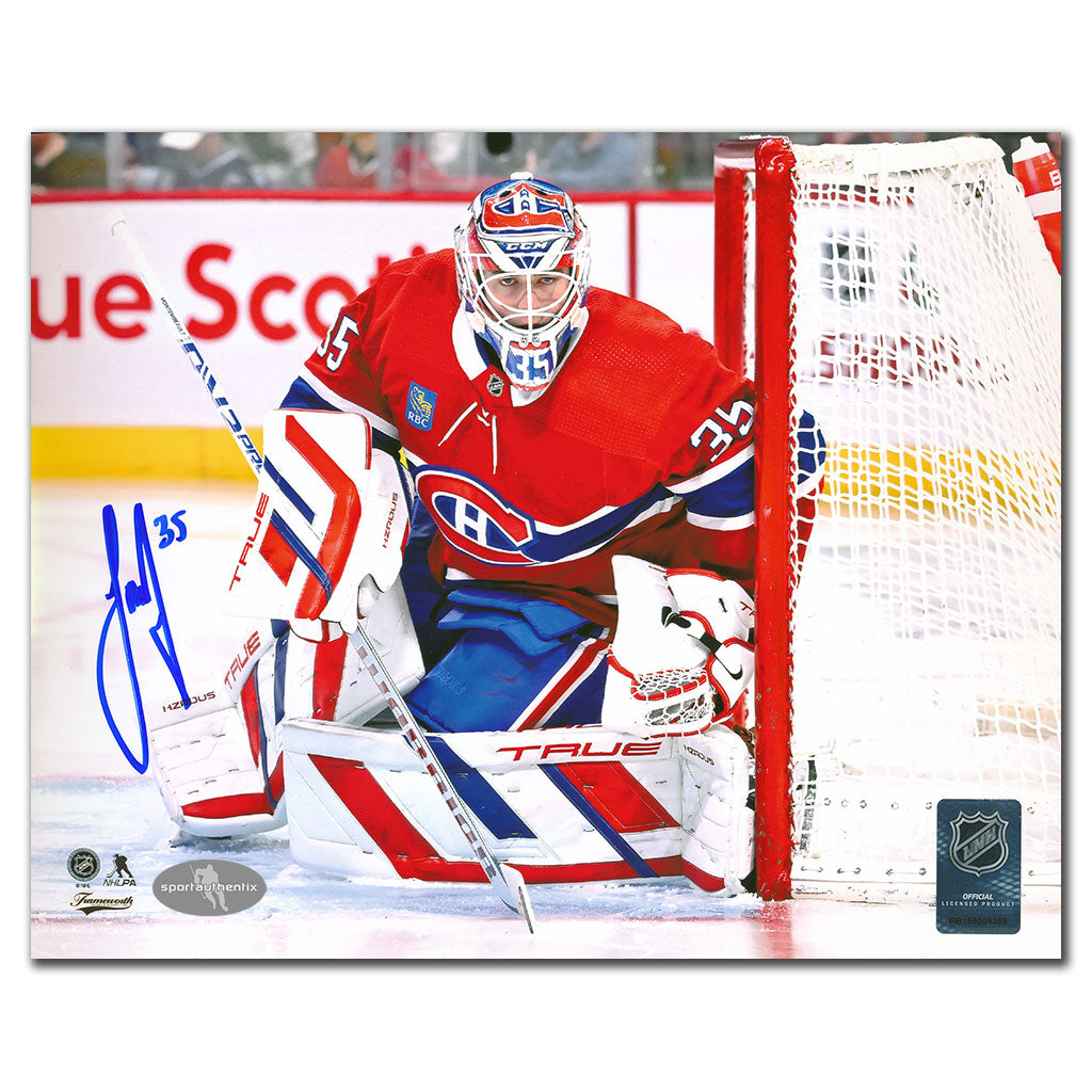 Sam Montembeault Montreal Canadiens HUGGING THE POST Autographed 8x10