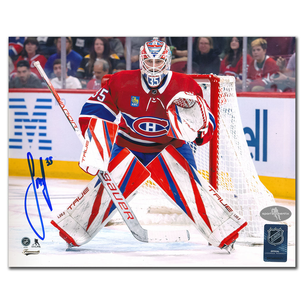 Sam Montembeault Montreal Canadiens BETWEEN THE PIPES Autographed 8x10