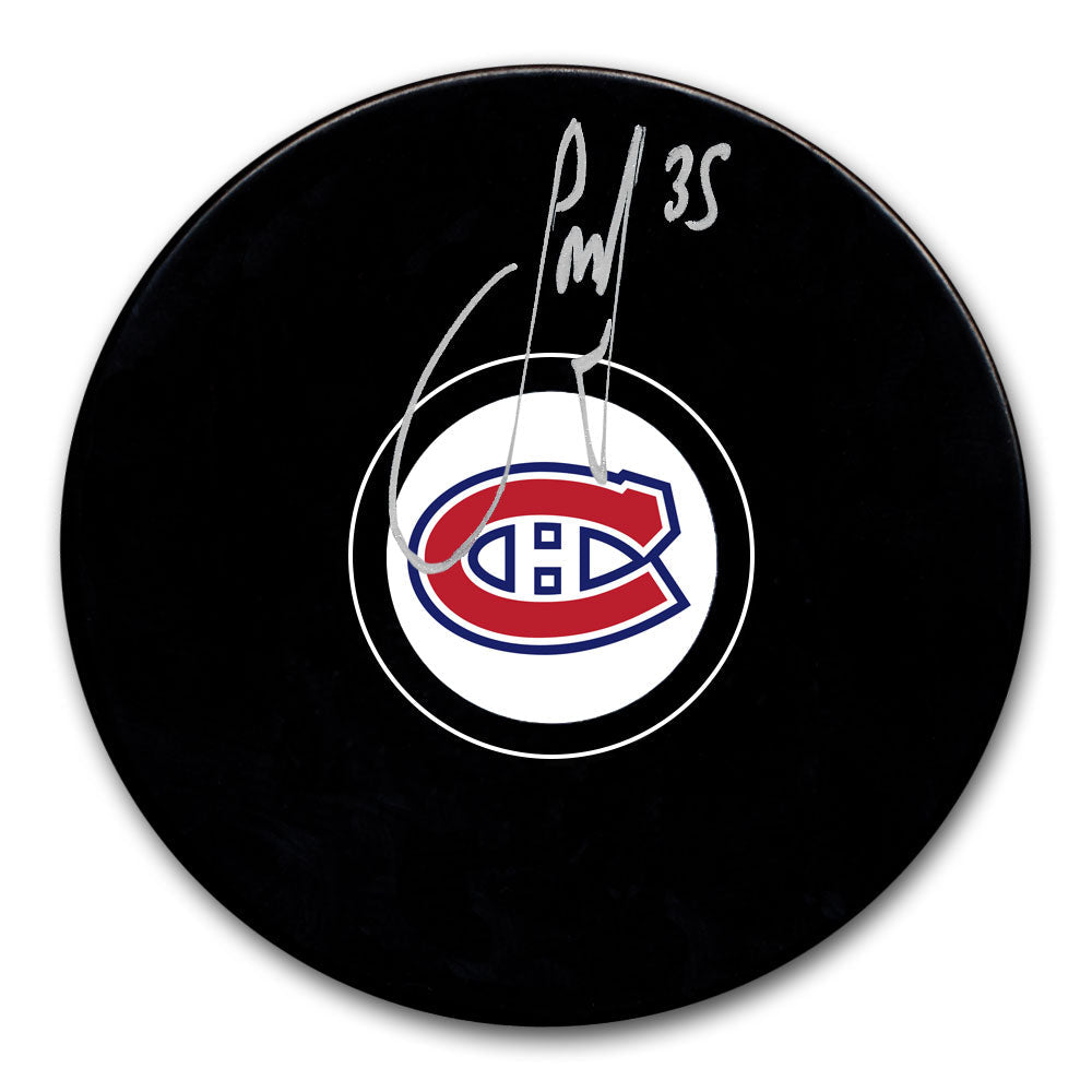 Sam Montembeault Montreal Canadiens Autographed Puck