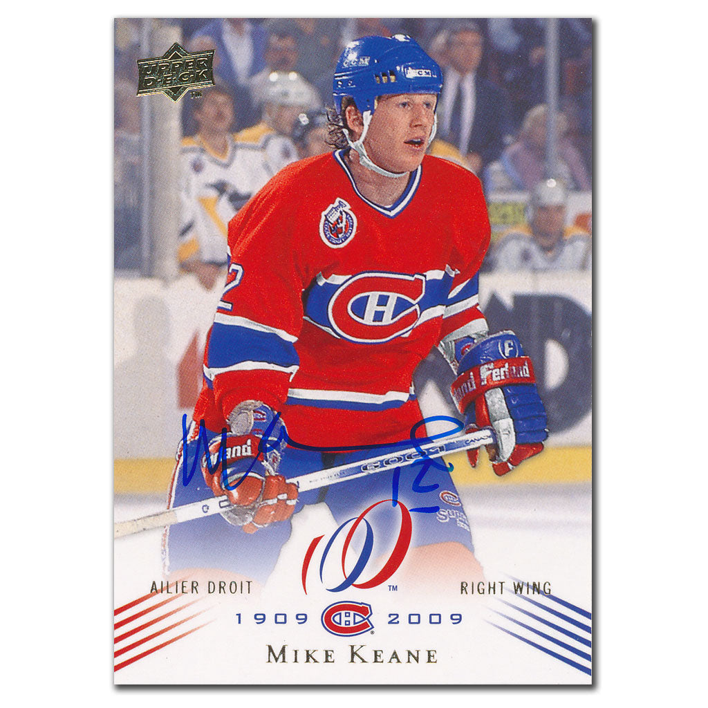 2008-09 Upper Deck Centenaire des Canadiens de Montréal Mike Keane Carte autographiée #111