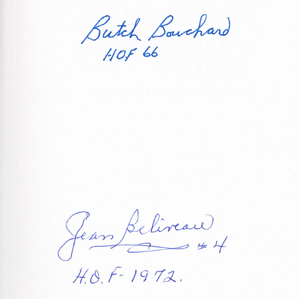 Jean Beliveau Emile Bouchard CANADIENS CAPTAINS Signed Hardcover Book