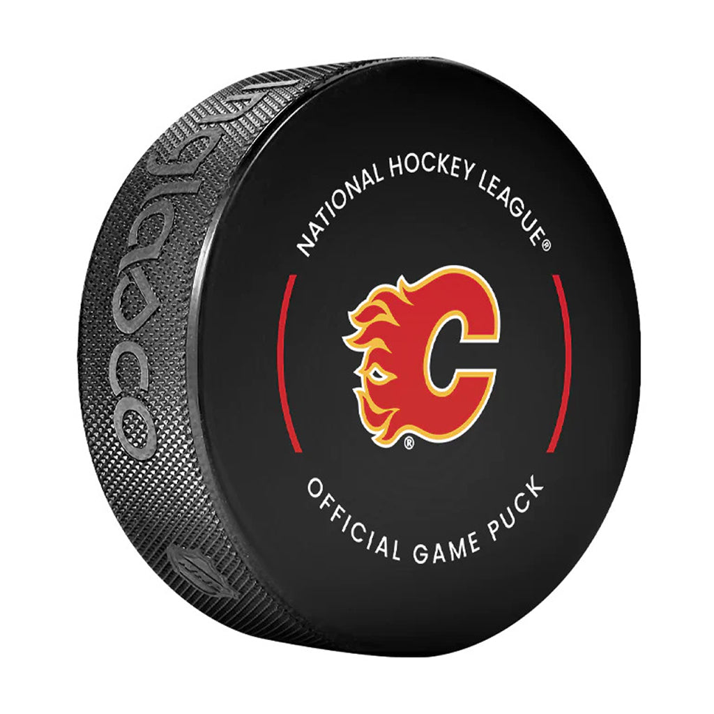 Joe Mullen Pre-Order Calgary Flames Autographed Official Game Puck