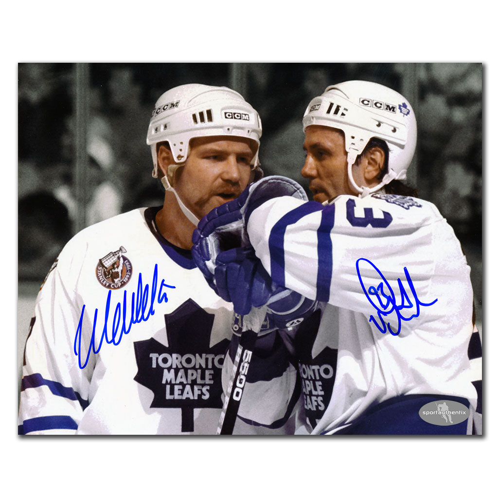 Wendel Clark & Doug Gilmour Toronto Maple Leafs Dual Autographed 8x10