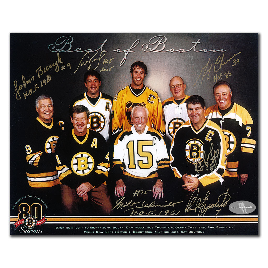 Boston Bruins 80th Season BEST OF BOSTON Autographed 8x10 By 6