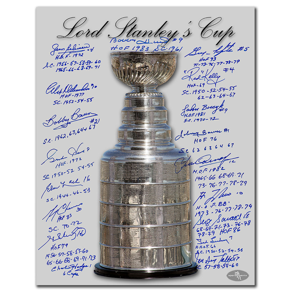 Stanley Cup Legends Autographed 11x14 Photo Signed By 18