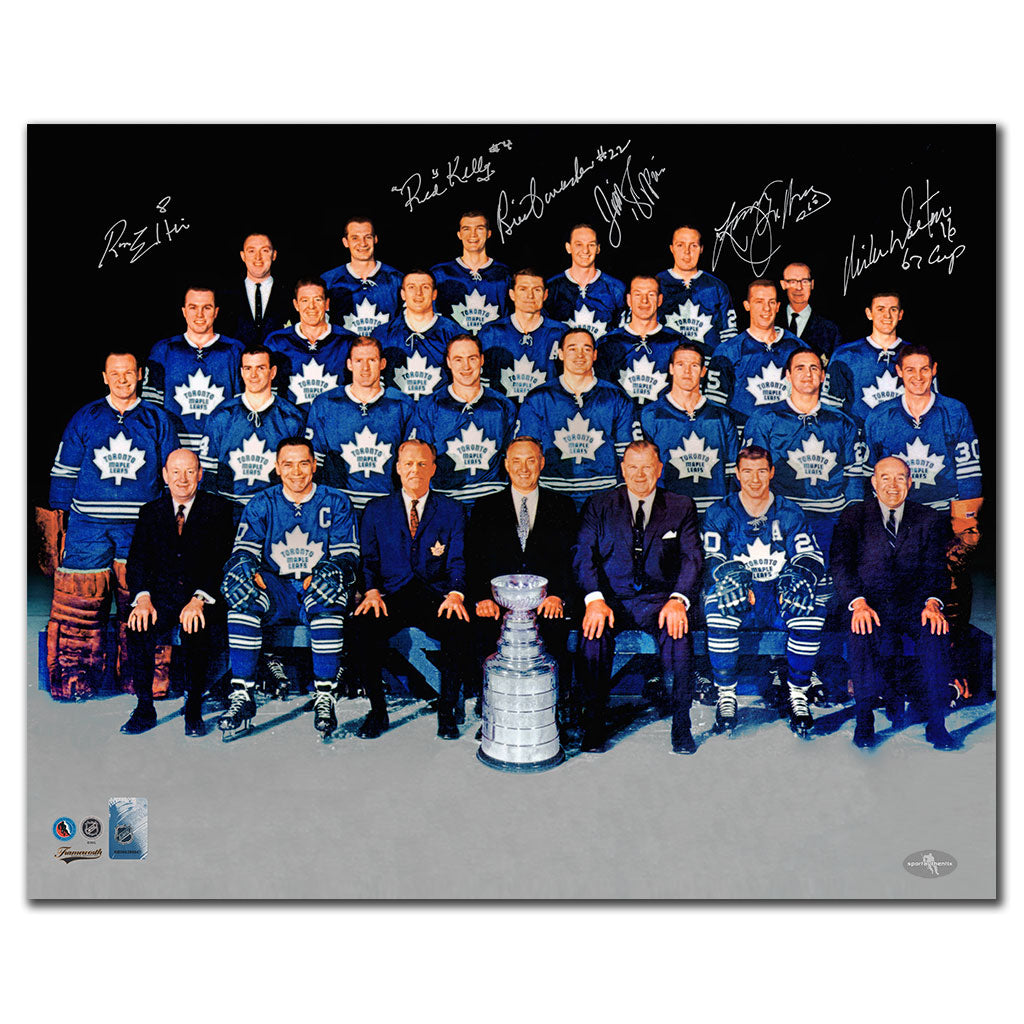 1967 Toronto Maple Leafs Stanley Cup Champions Team Autographed 16x20 Signed by 6