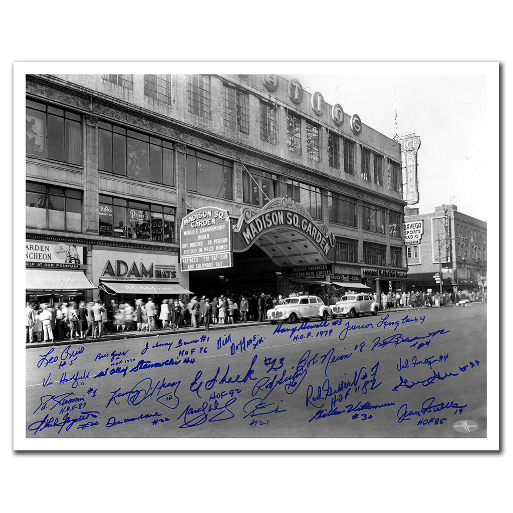 New York Rangers Madison Square Gardens Autographed 16x20 Signed by 23