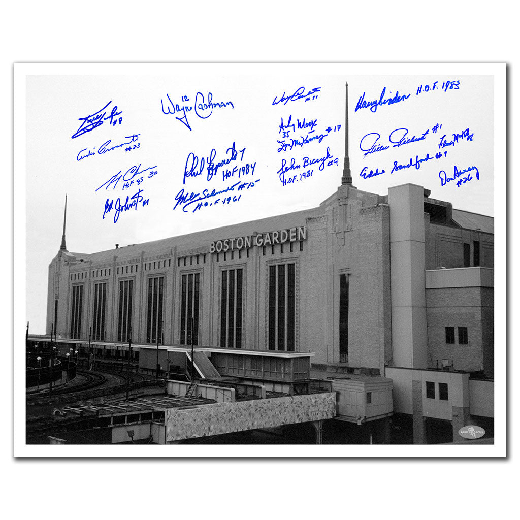 Boston Garden Stadium Boston Bruins Legends Autographed 16x20 Signed by 16