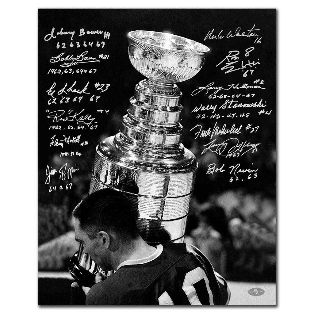 Toronto Maple Leafs All-Time Stanley Cup Champions Autographed 16x20 Signed by 13