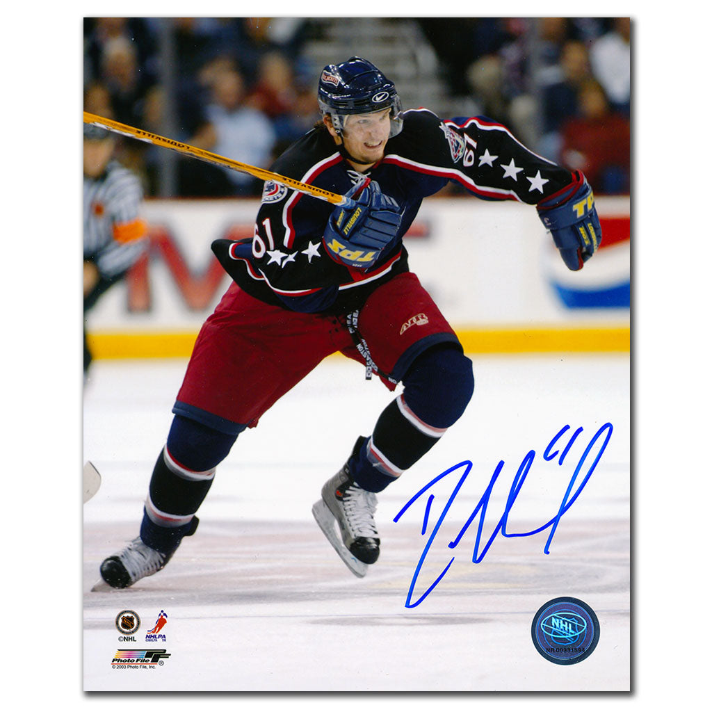 Rick Nash Columbus Blue Jackets BREAKOUT Autographed 8x10