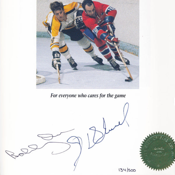 Bobby Orr Henri Richard SPIRIT OF THE GAME Signed Limited Edition Hardcover Book in Slipcase