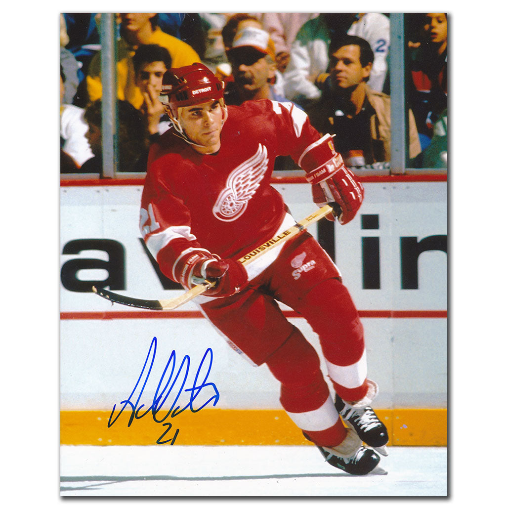 Adam Oates Detroit Red Wings ACTION dédicacé 8x10