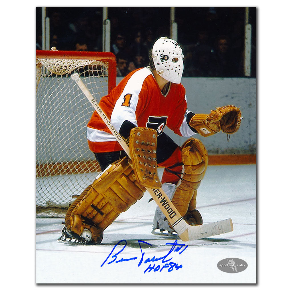 Bernie Parent Philadelphia Flyers ACTION Autographed 8x10