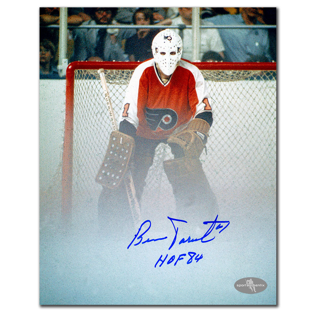 Bernie Parent Philadelphia Flyers FOG GAME dédicacé 8x10