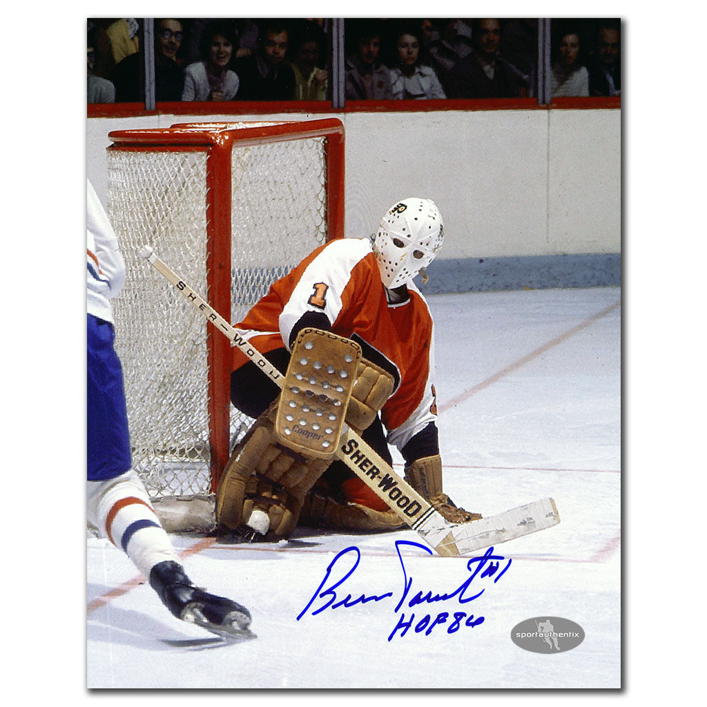 Bernie Parent Flyers de Philadelphie DANS LE PLI Autographié 8x10