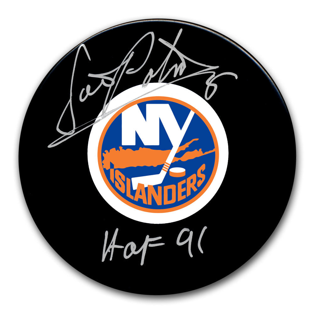 Rondelle autographiée HOF des Islanders de New York par Denis Potvin