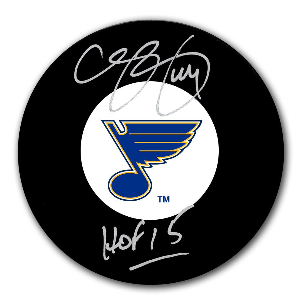 Chris Pronger St. Louis Blues HOF Autographed Puck