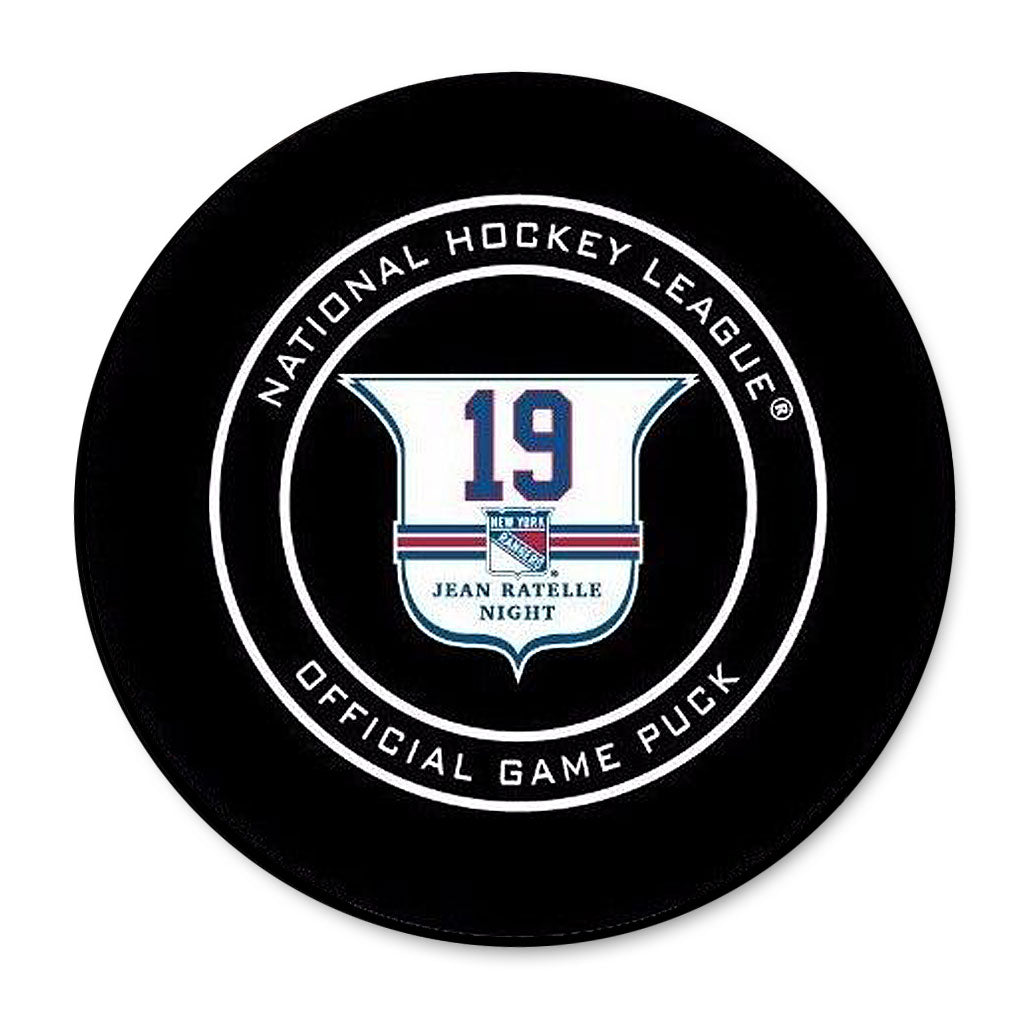 Jean Ratelle Pre-Order Retirement Night Autographed Official Game Puck