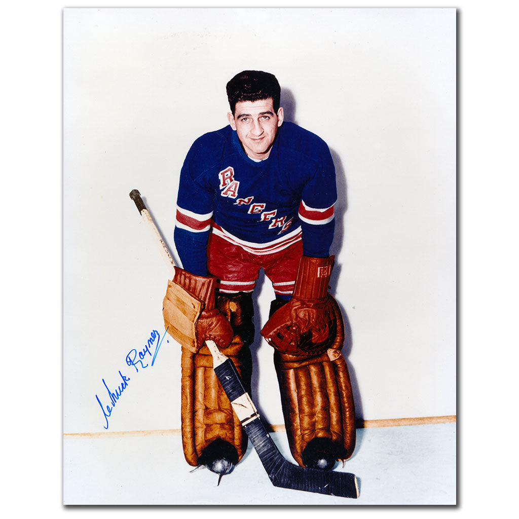 Chuck Rayner New York Rangers Photo dédicacée 8 x 10