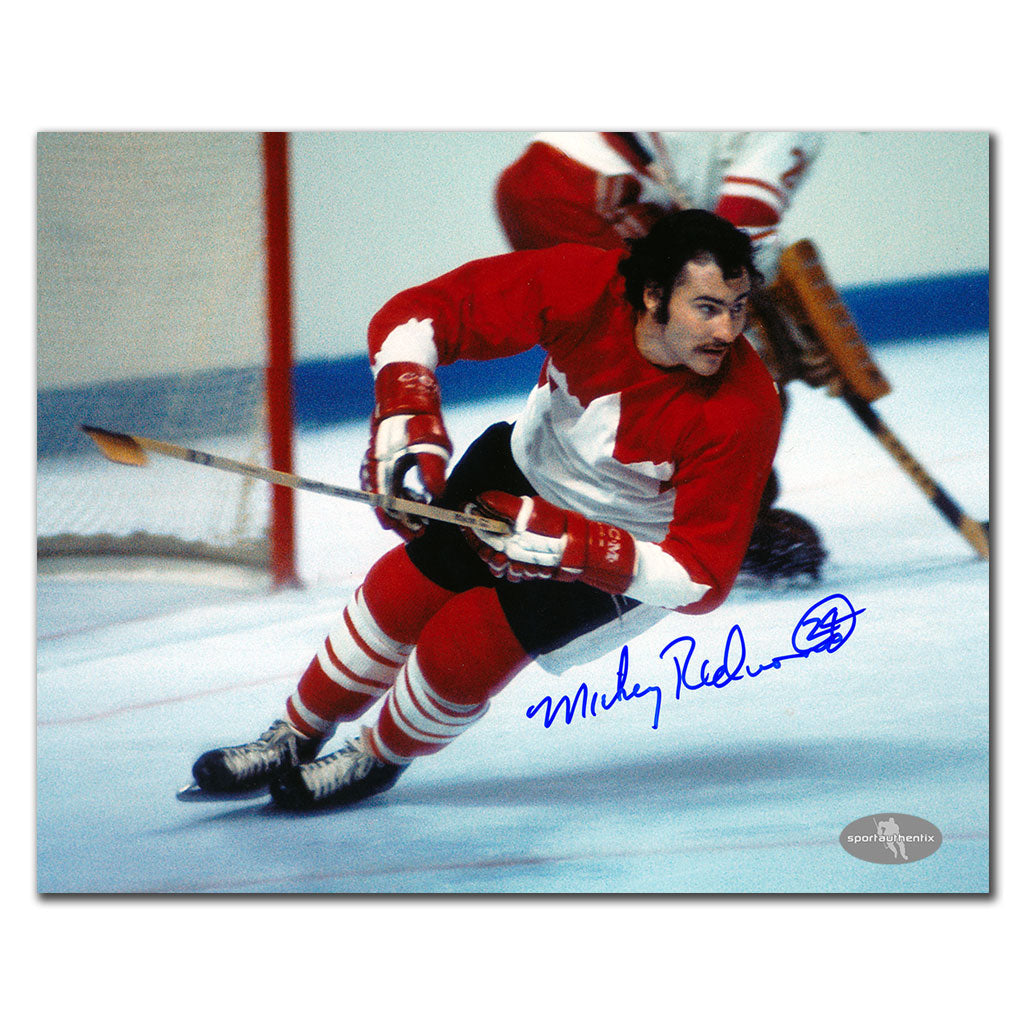 Mickey Redmond Team Canada 1972 Summit Series Autographed 8x10