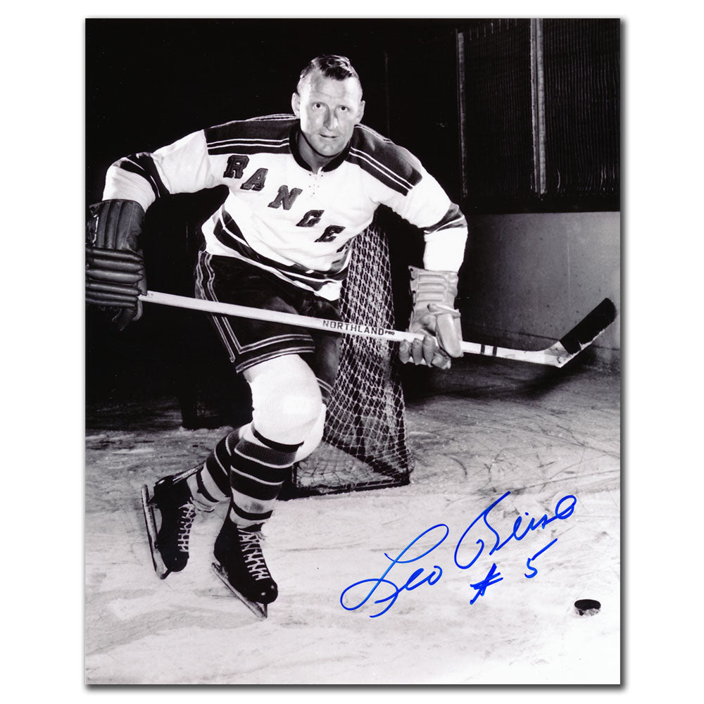 Leo Reise New York Rangers Autographed 8x10