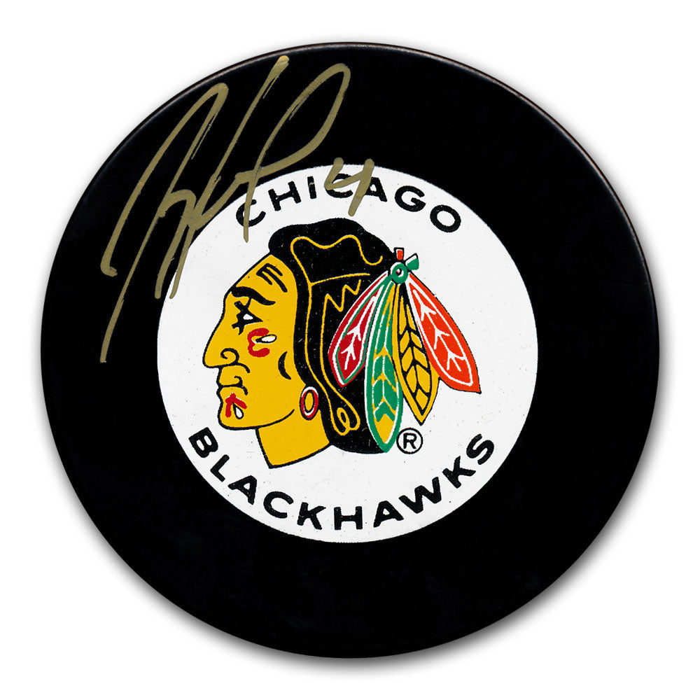 Jeremy Roenick Chicago Blackhawks GOLD Autographed Puck