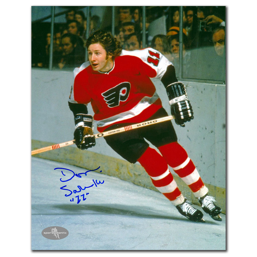 Don Saleski Philadelphia Flyers ACTION Autographed 8x10