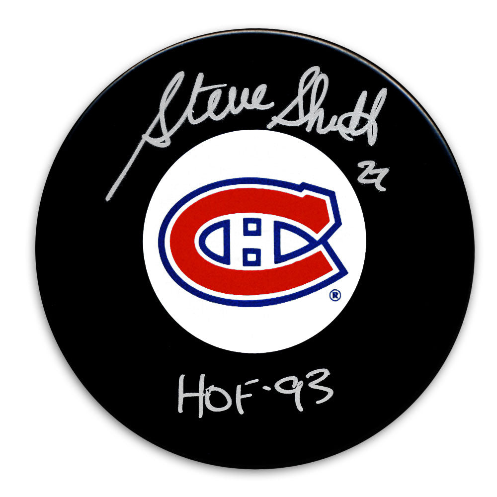 Rondelle autographiée par Steve Shutt des Canadiens de Montréal au HOF